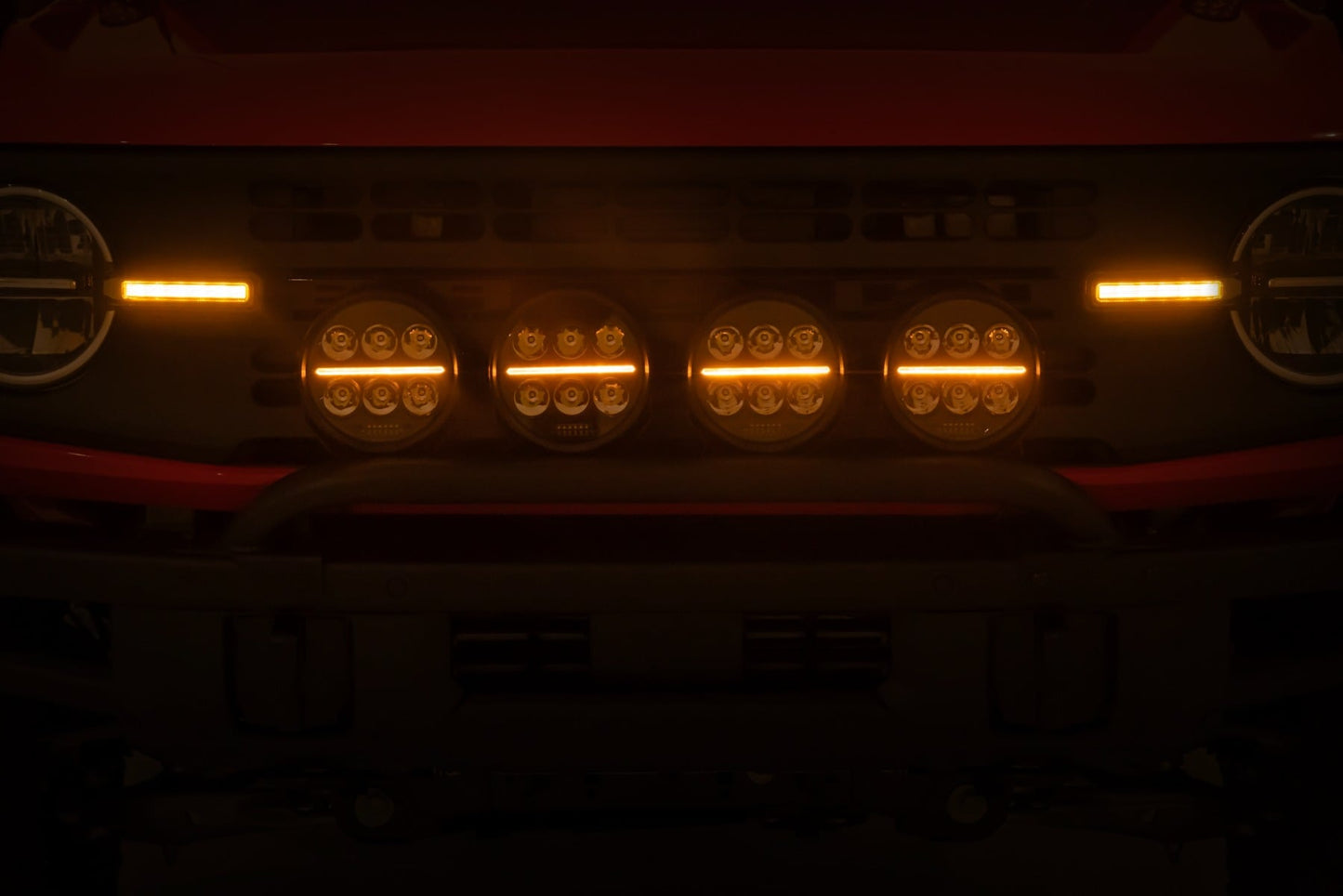 Light Bar Mount | 6.5 Inch Round LED (Quad) | OE Modular Steel | Ford Bronco (21-26) - Image 2