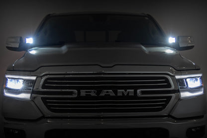 LED Light Kit | Ditch Mount | 2" Black Pair | Amber DRL | Ram 1500 (19-26) - Image 4