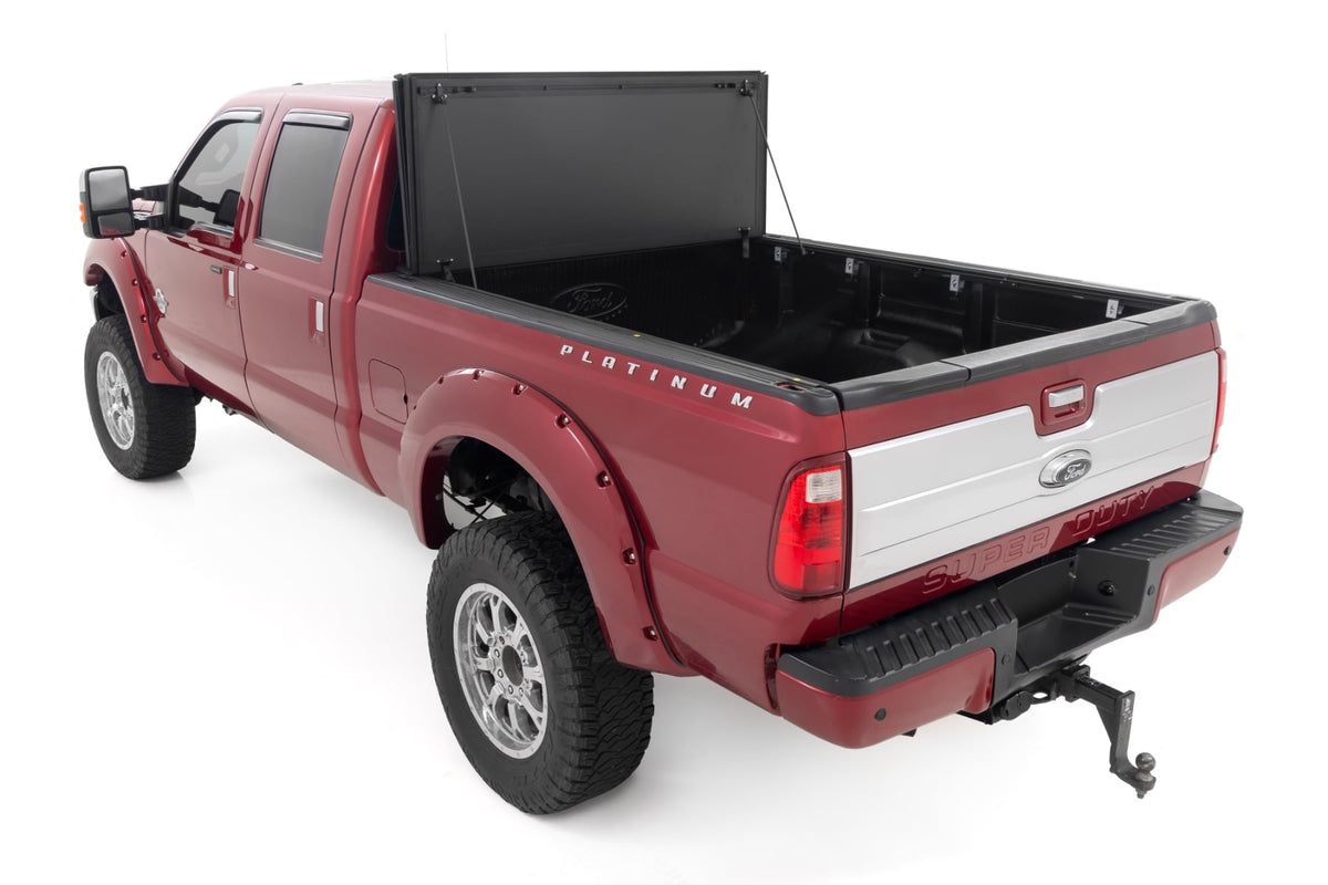 Hard Tri-Fold Flip Up Bed Cover | 6'10" Bed | Ford F-250/F-350 Super Duty (99-16) - Image 5