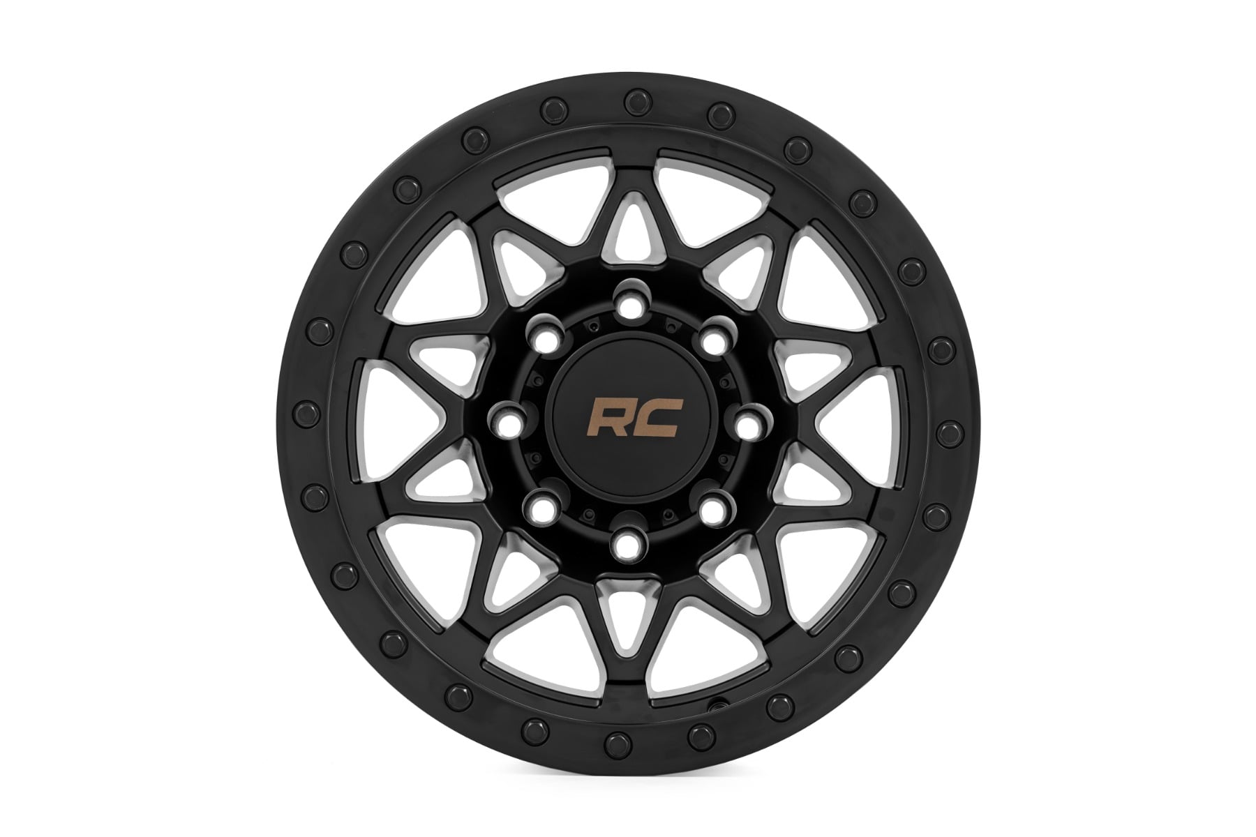 Rough Country 78 Series Wheel | Simulated Beadlock | Black | 18x9 | 8x180 | 0mm - Image 2