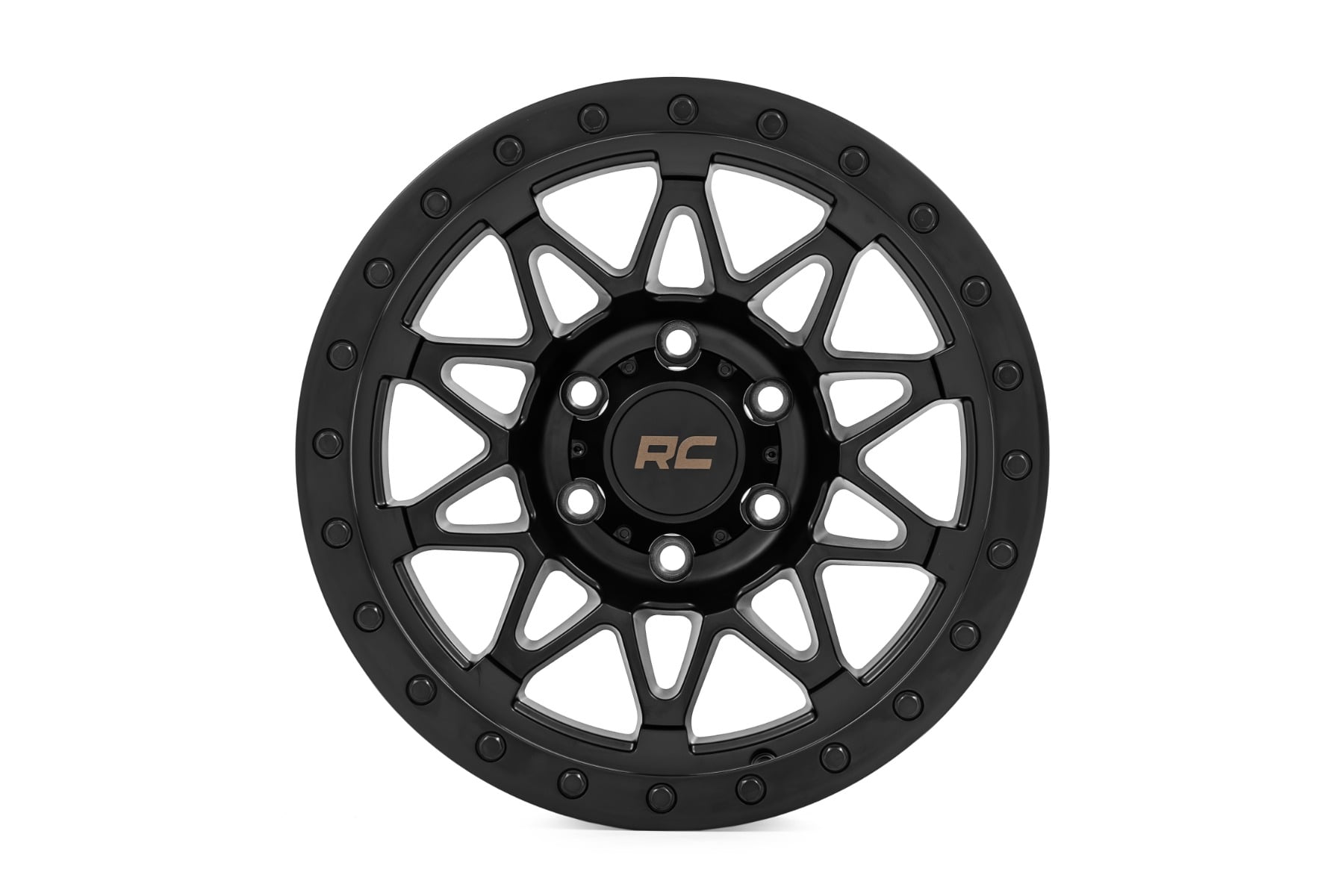 Rough Country 78 Series Wheel | Simulated Beadlock | Black | 18x9 | 6x135 | 0mm - Image 2
