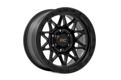 Rough Country 78 Series Wheel | Simulated Beadlock | Black | 18x9 | 6x5.5 | +0mm - Image 4