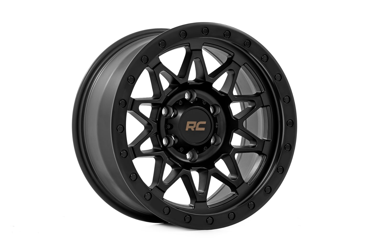 Rough Country 78 Series Wheel | Simulated Beadlock | Black | 18x9 | 5x5 | 0mm - Image 4