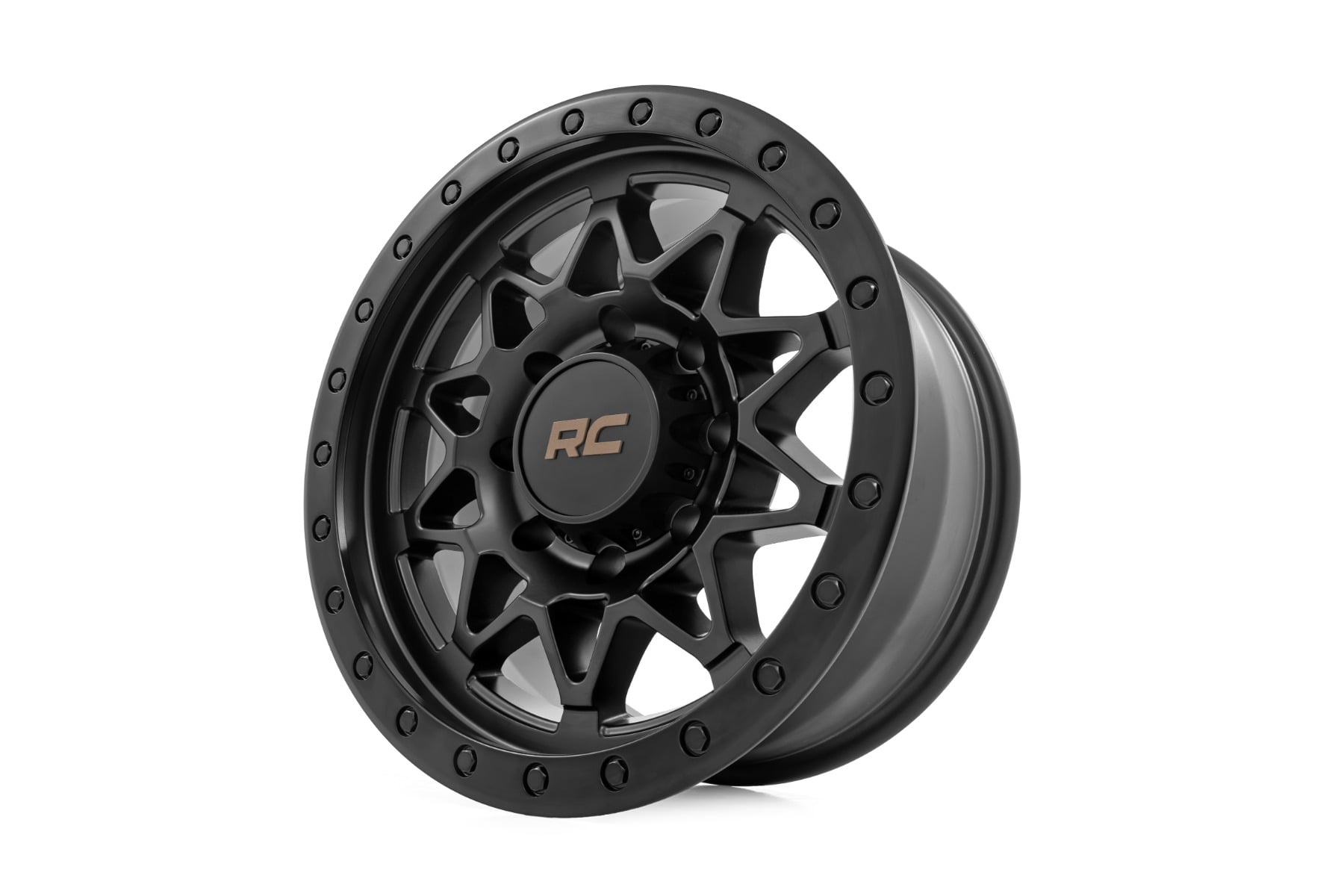 Rough Country 78 Series Wheel | Simulated Beadlock | Black | 18x9 | 8x170 | -12mm - Image 3