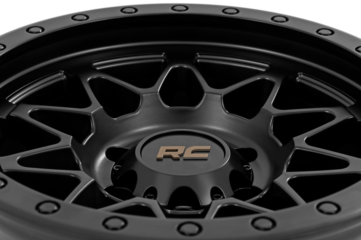 Rough Country 78 Series Wheel | Simulated Beadlock | Black | 18x9 | 6x135 | -12mm - Image 5