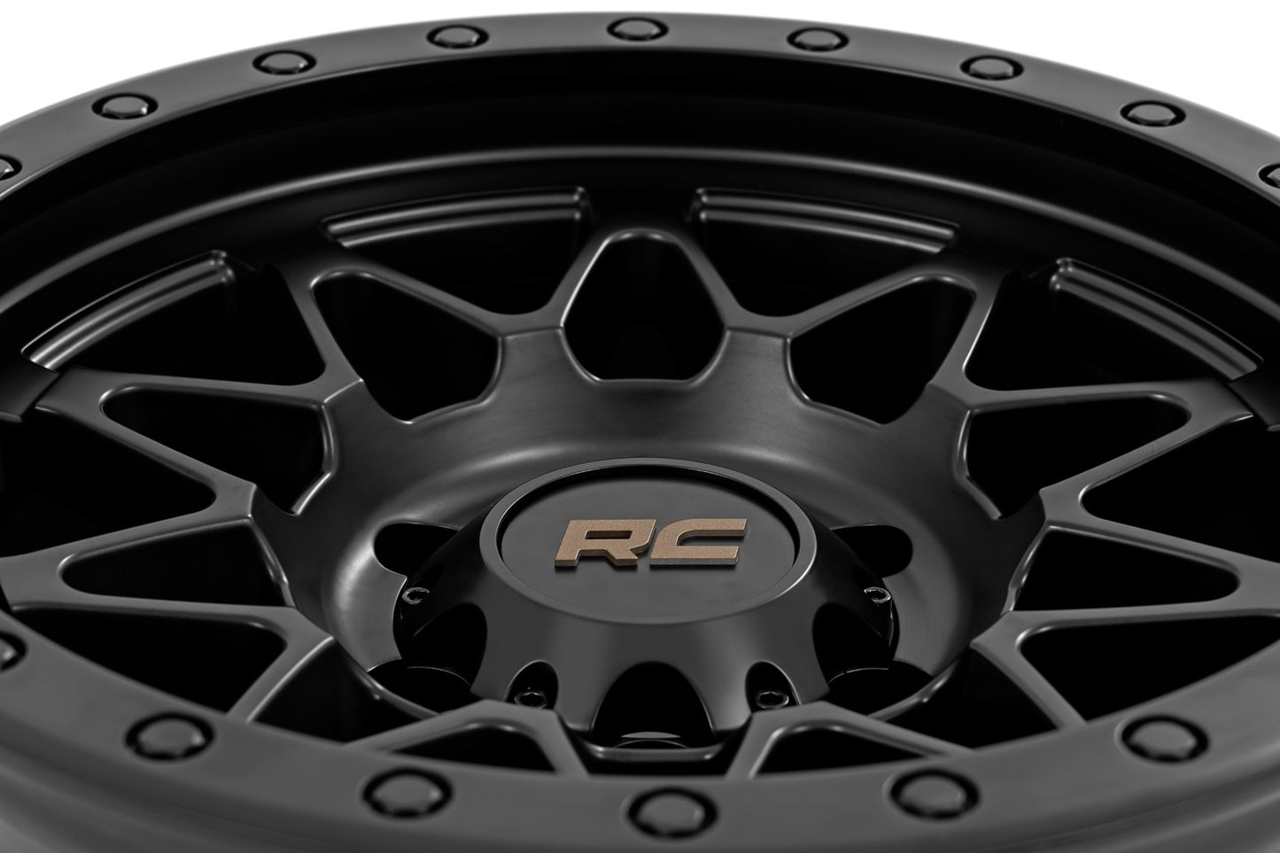 Rough Country 78 Series Wheel | Simulated Beadlock | Black | 18x9 | 5x5.5 | -12mm - Image 6
