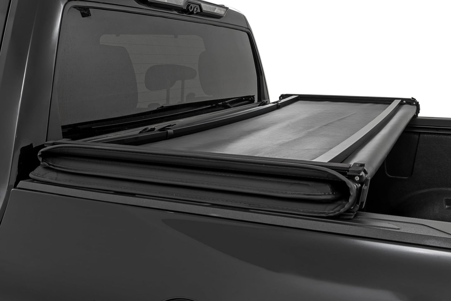 Soft Tri-Fold Bed Cover | With & W/O OE Rails | 6'7" Bed | Toyota Tundra (22-26) - Image 4