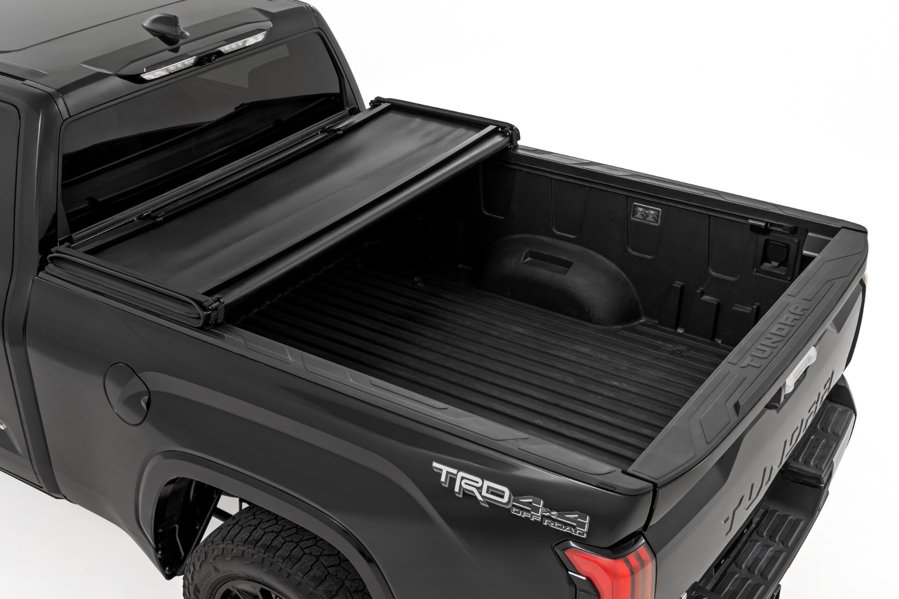 Soft Tri-Fold Bed Cover | With & W/O OE Rails | 6'7" Bed | Toyota Tundra (22-26) - Image 2