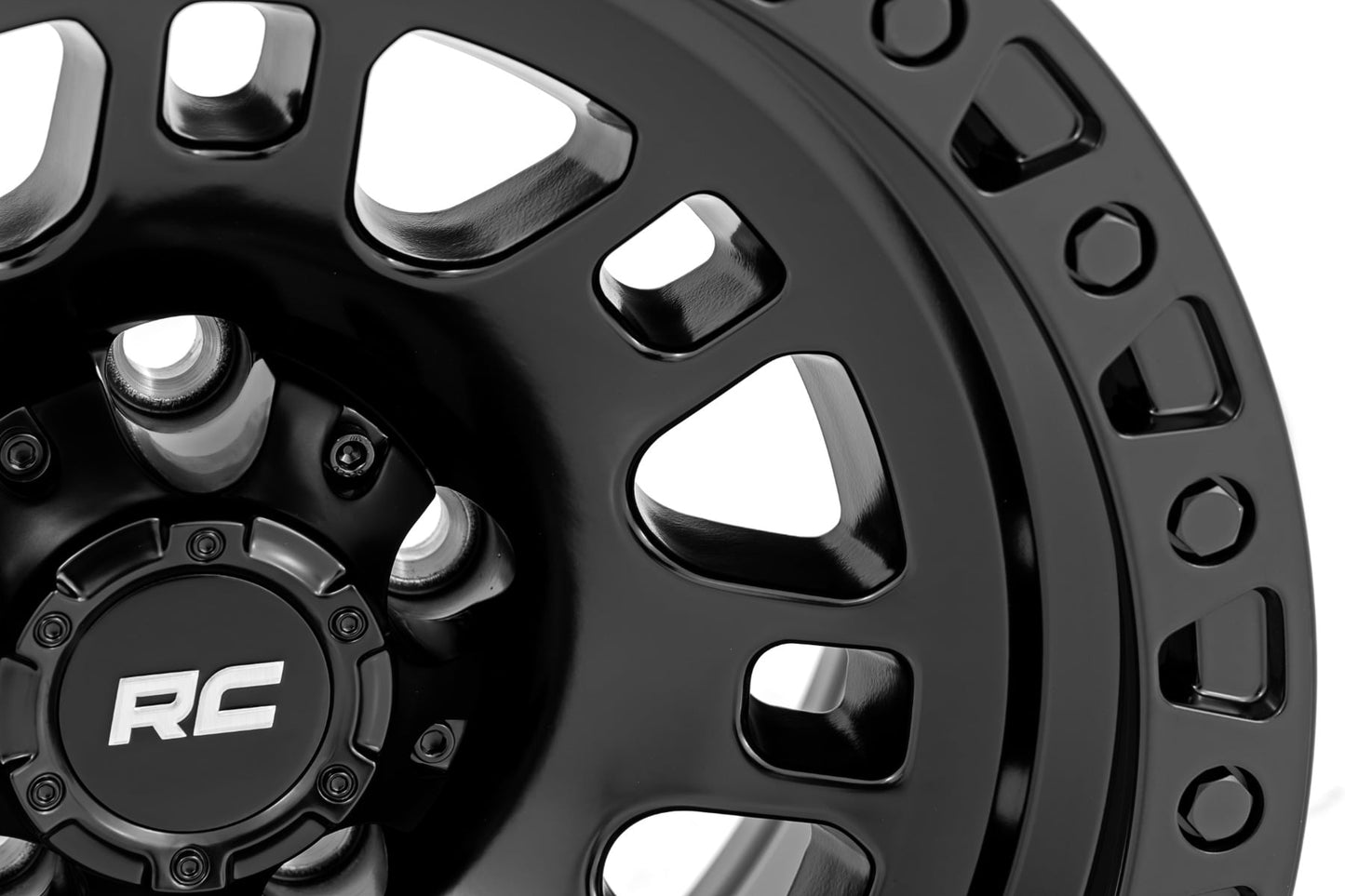 Rough Country 82 Series Wheel | One-Piece | Semi Gloss Black | 17x9 | 5x5 | -12mm - Image 5