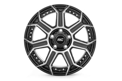 Rough Country 89 Series Wheel | One-Piece | Black Machined Gun Metal | 17x9 | 6x5.5 | -12mm - Image 6