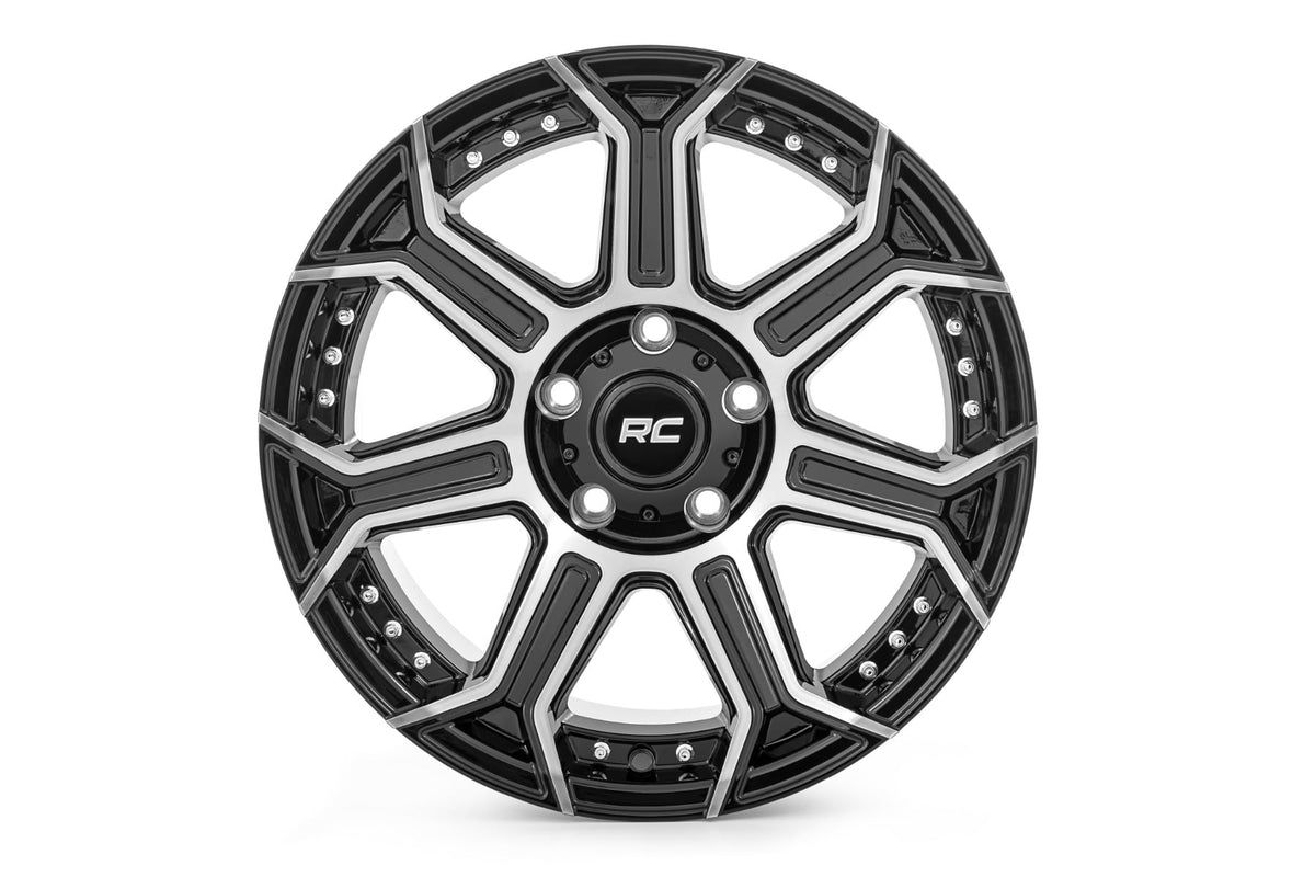 Rough Country 89 Series Wheel | One-Piece | Black Machined Gun Metal | 17x9 | 5x5 | -12mm - Image 6