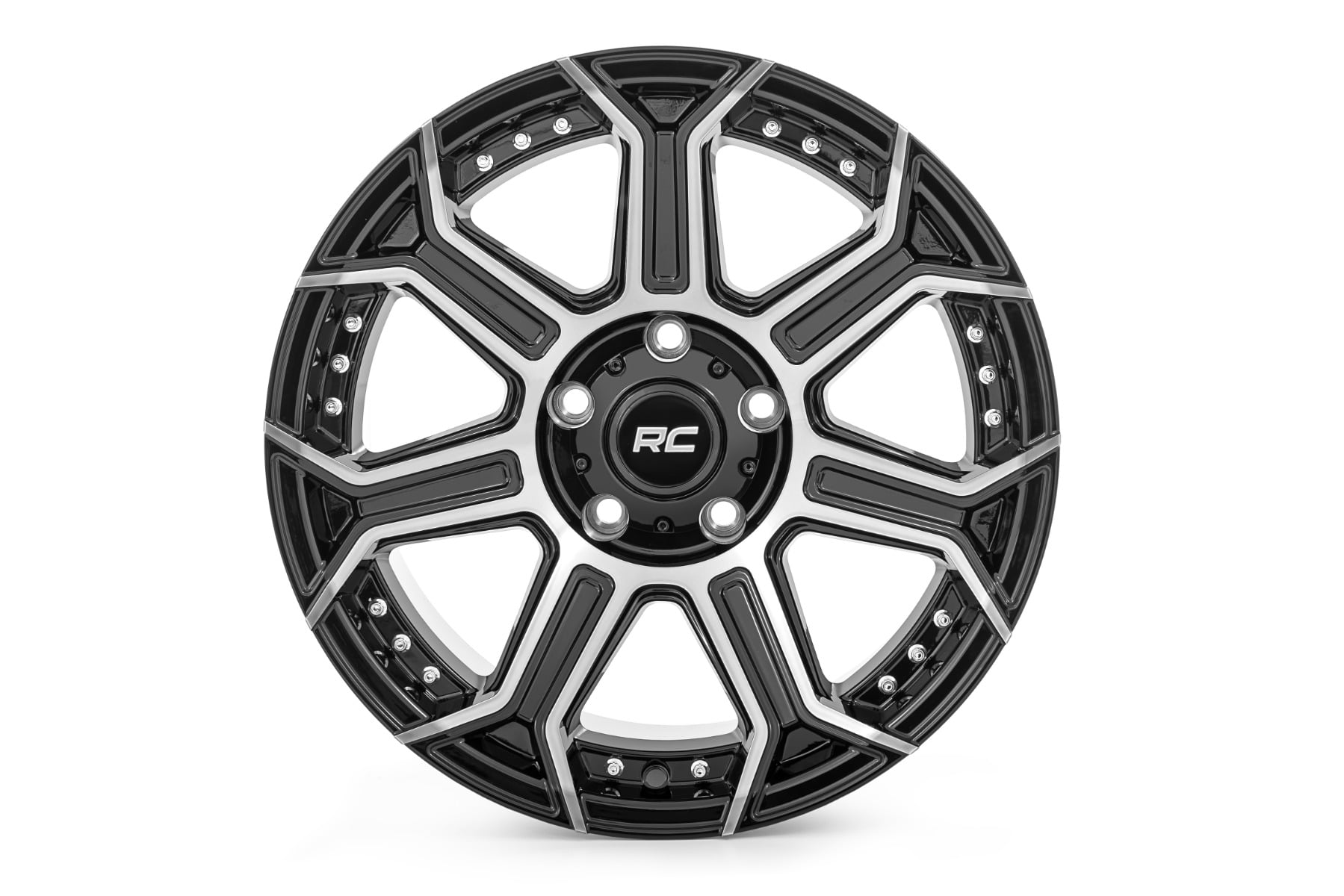 Rough Country 89 Series Wheel | One-Piece | Black Machined Gun Metal | 17x9 | 5x5 | -12mm - Image 6