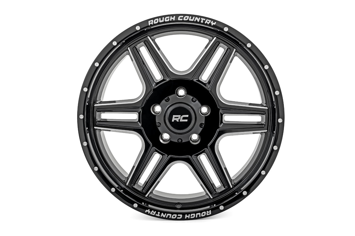 Rough Country 92 Series Wheel | Machined One-Piece | Gloss Black | 18x9 | 5x5.5 | +0mm - Image 4