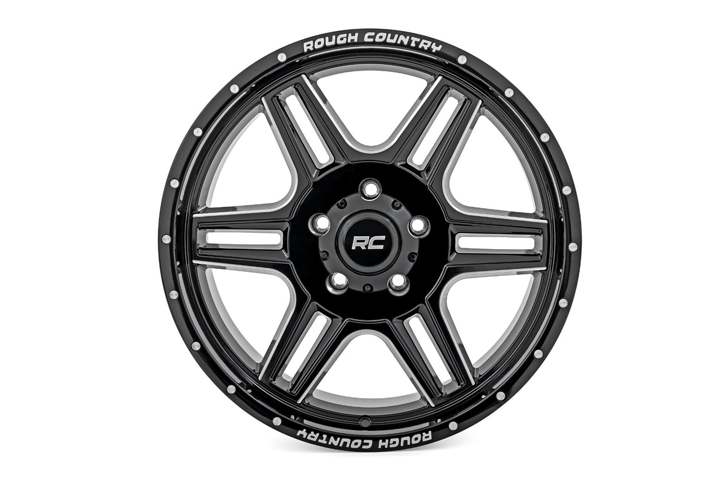 Rough Country 92 Series Wheel | Machined One-Piece | Gloss Black | 18x9 | 6x5.5 | +0mm - Image 2