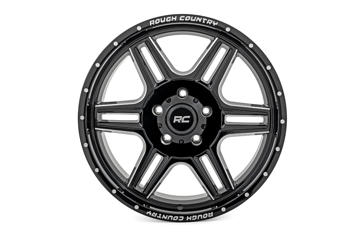 Rough Country 92 Series Wheel | Machined One-Piece | Gloss Black | 20x9 | 5x5.5 | +0mm - Image 2