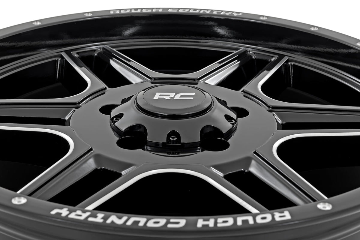 Rough Country 92 Series Wheel | Machined One-Piece | Gloss Black | 18x9 | 6x135 | +0mm - Image 4