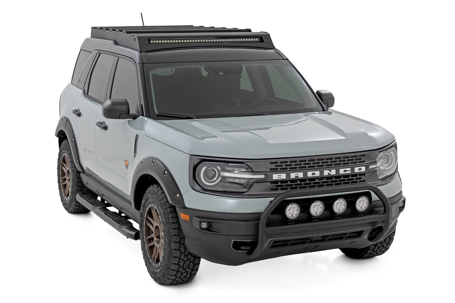 Nudge Bar | w/ Tow Hooks | 4 Inch Round Led (x4) | Ford Bronco Sport (21-24) - Image 3