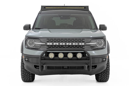 Nudge Bar | w/ Tow Hooks | 20 Inch BLK DRL Single Row LED | Ford Bronco Sport (21-24) - Image 4