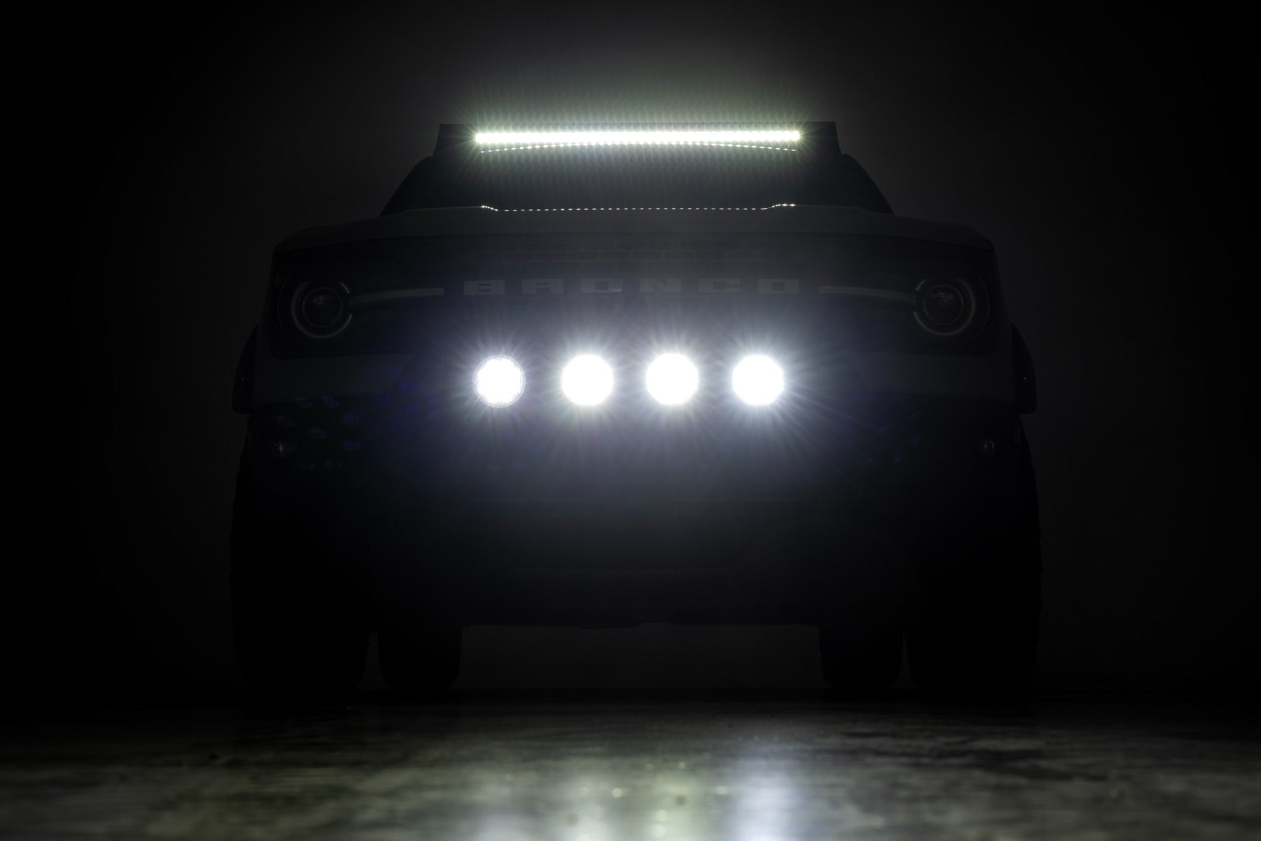 Nudge Bar | w/ Tow Hooks | 20 Inch Black Single Row LED | Ford Bronco Sport (21-24) - Image 6