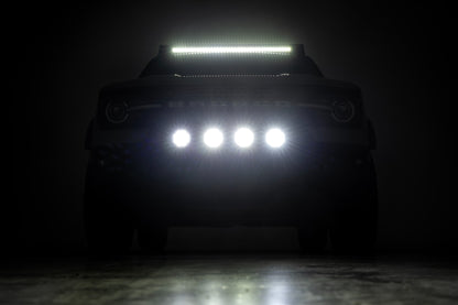 Nudge Bar | w/ Tow Hooks | 20 Inch Black Single Row LED | Ford Bronco Sport (21-24) - Image 6