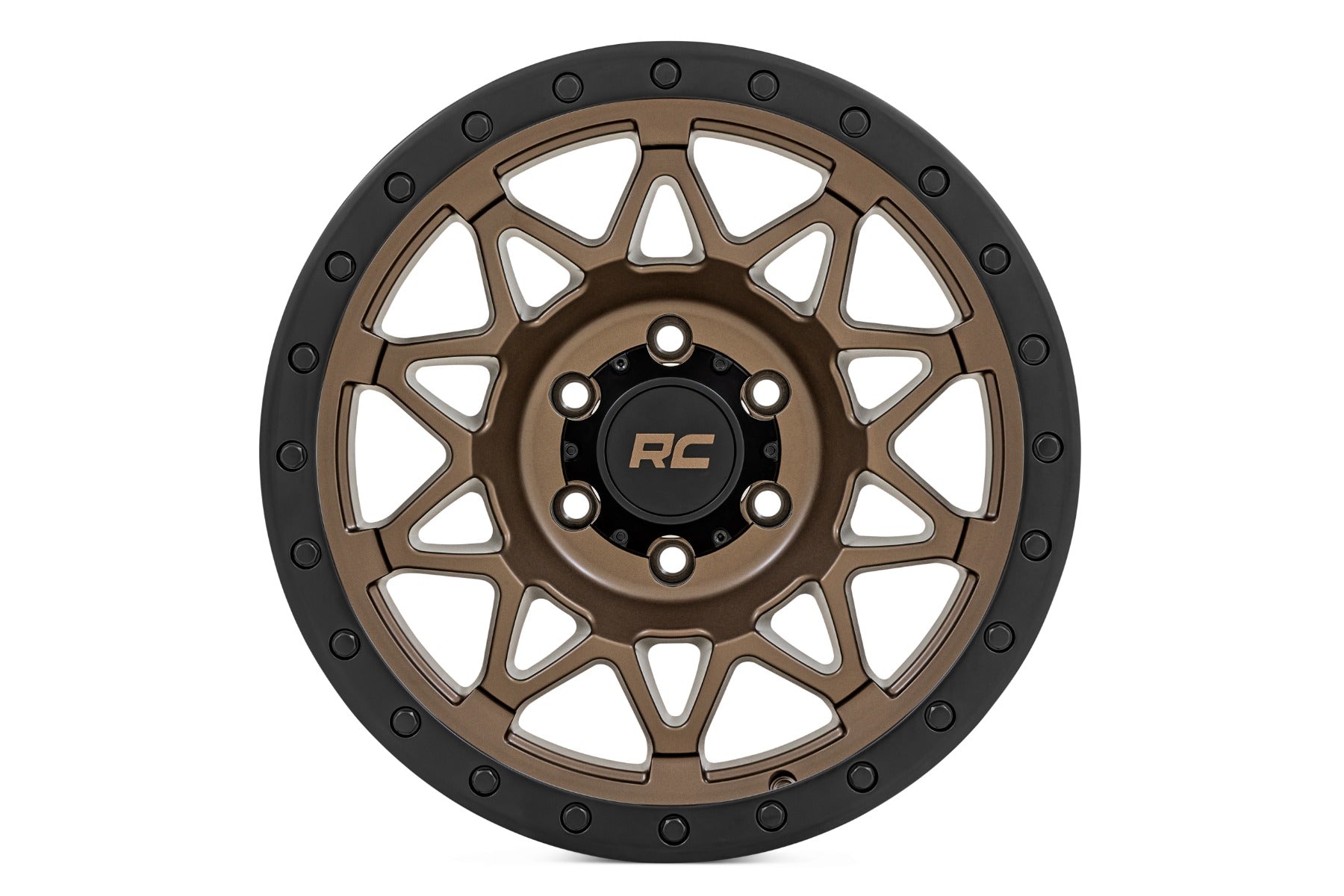 Rough Country 78 Series Wheel | Simulated Beadlock | Bronze/Black | 18x9 | 5x5.5 | -12mm - Image 2