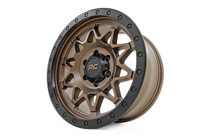 Rough Country 78 Series Wheel | Simulated Beadlock | Bronze/Black | 18x9 | 5x5 | -12mm - Image 3