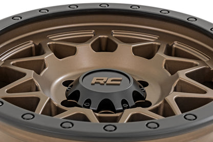 Rough Country 78 Series Wheel | Simulated Beadlock | Bronze/Black | 18x9 | 5x5 | 0mm - Image 4