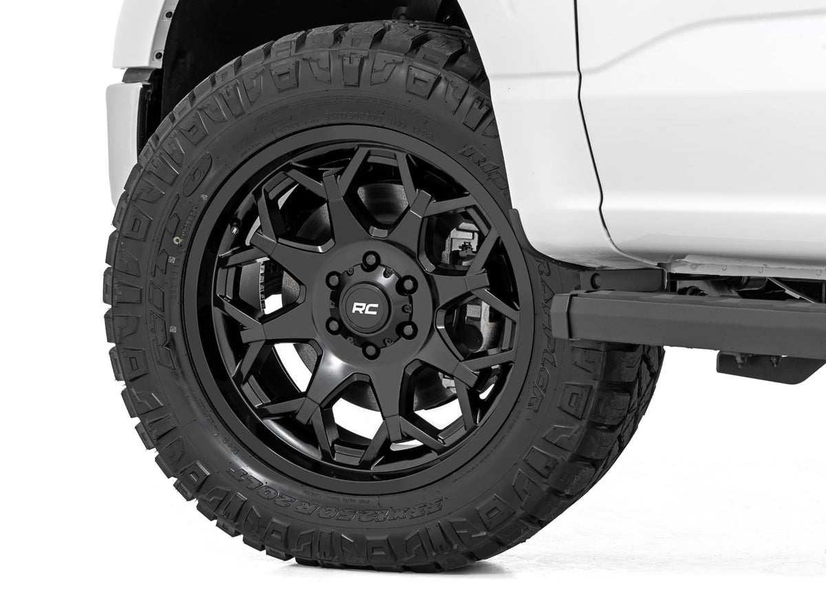 Rough Country 80 Series Wheel | One-Piece | Semi Gloss Black | 20x9 | 8x180 | 0mm - Image 6