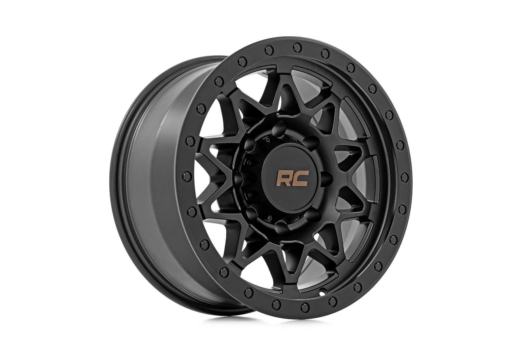 Rough Country 78 Series Wheel | Simulated Beadlock | Black | 18x9 | 8x180 | 0mm - Image 4