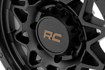 Rough Country 78 Series Wheel | Simulated Beadlock | Black | 18x9 | 8x180 | 0mm - Image 6