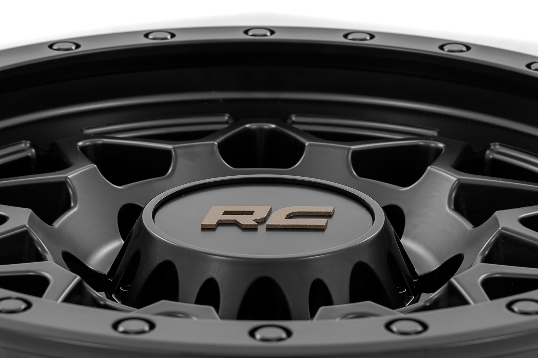 Rough Country 78 Series Wheel | Simulated Beadlock | Black | 18x9 | 8x170 | -12mm - Image 6