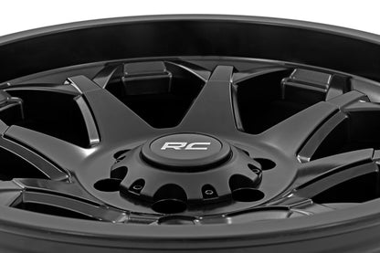 Rough Country 80 Series Wheel | One-Piece | Semi Gloss Black | 20x9 | 8x165 | 0mm - Image 5