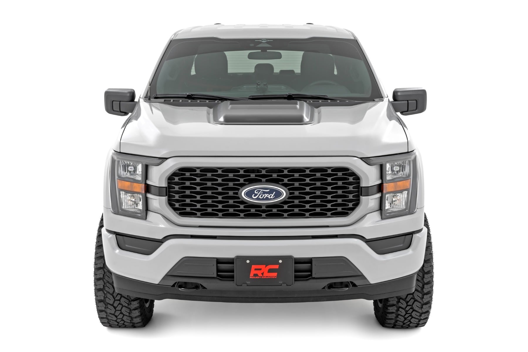 Hood Scoop | JS Iconic Siver | Ford F-150 2WD/4WD (2021-2026) - Image 2