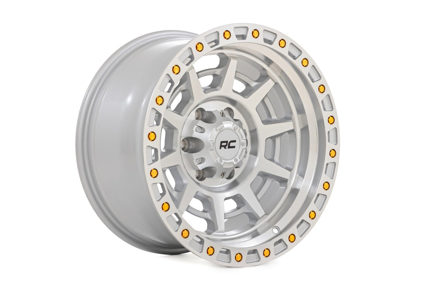 Rough Country 85 Series Wheel | Simulated Beadlock | Full Machine | 17x9 | 5x5 | -12mm - Image 4