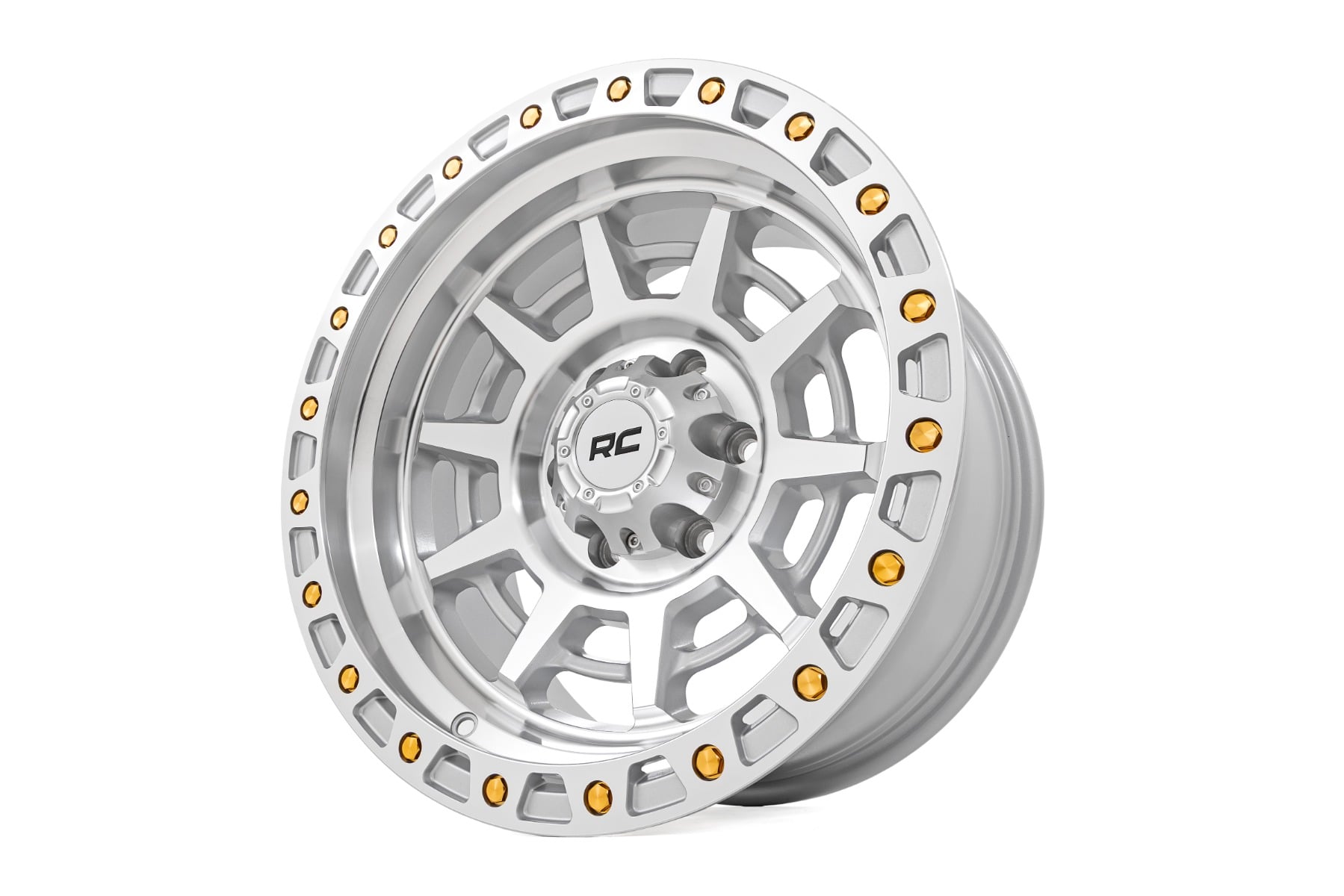 Rough Country 85 Series Wheel | Simulated Beadlock | Full Machine | 17x9 | 5x5 | -12mm - Image 3