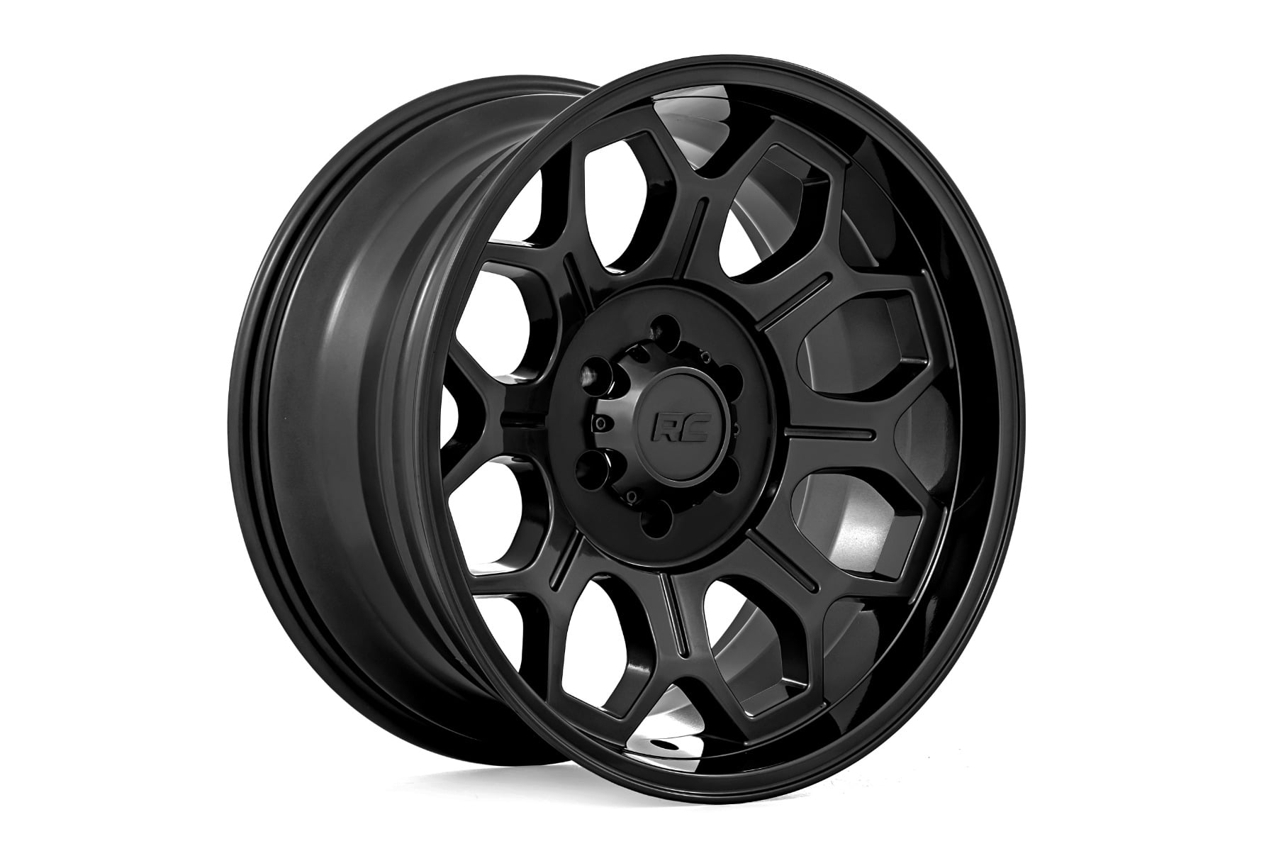 Rough Country 77 Series Wheel | One-Piece | Semi Gloss Black | 20x10 | 6x5.5 | -25mm - Image 3