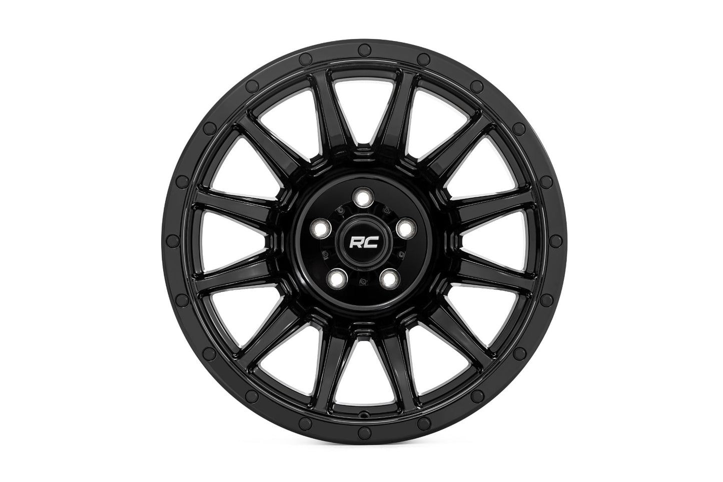 Rough Country 90 Series Wheel | One-Piece | Gloss Black | 20x9 | 6x5.5 | -12mm - Image 4