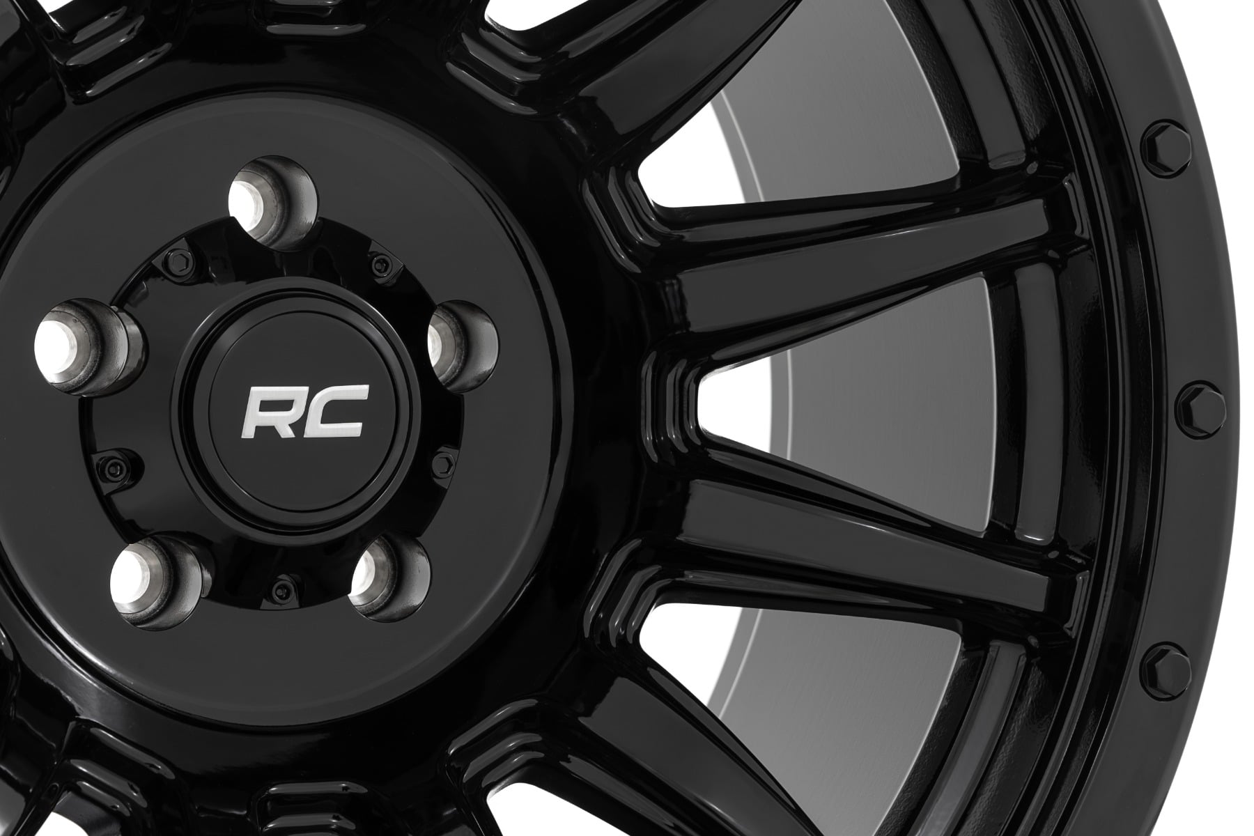 Rough Country 90 Series Wheel | One-Piece | Gloss Black | 20x10 | 8x170 | -19mm - Image 6