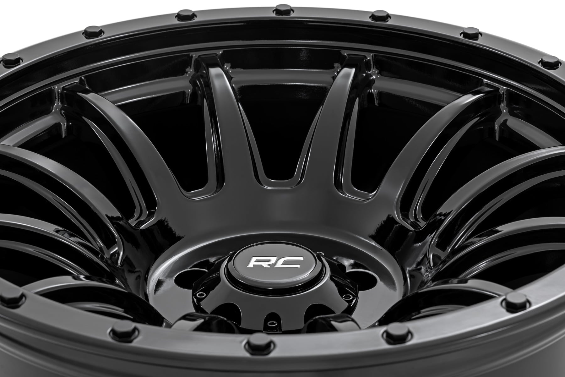 Rough Country 90 Series Wheel | One-Piece | Gloss Black | 20x9 | 6x5.5 | -12mm - Image 6