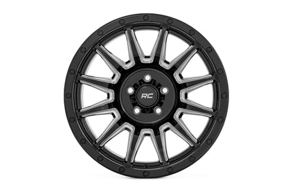 Rough Country 90 Series Wheel | One-Piece | Gloss Black w/machined spokes | 20x10 | 6x5.5 | -19mm - Image 2