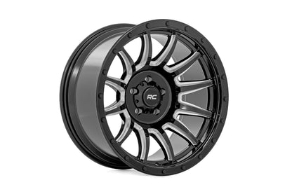 Rough Country 90 Series Wheel | One-Piece | Gloss Black w/machined spokes | 18x9 | 6x5.5 | -12mm - Image 3