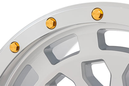 Rough Country 87 Series Wheel | Simulated Beadlock | Full Machine | 17x8.5 | 5x5 | +0mm - Image 6