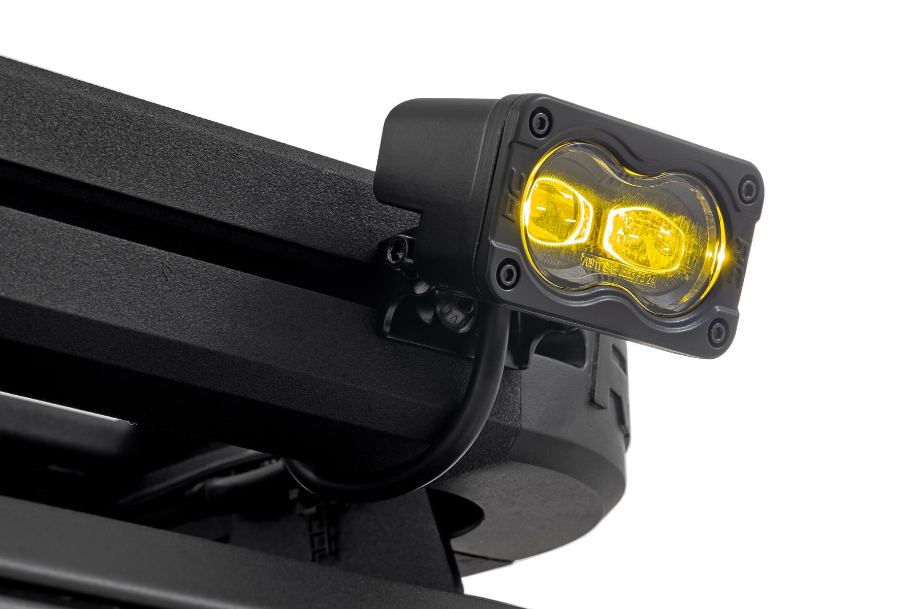 3x1.75 Inch Black Series | Yellow | LED Slim Aux | SAE Fog | Pair - Image 4