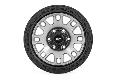 Rough Country 82 Series Wheel | One-Piece | Machined Semi Gloss Black | 18x9 | 6x5.5 | -12mm - Image 2