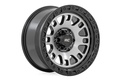 Rough Country 82 Series Wheel | One-Piece | Machined Semi Gloss Black | 18x9 | 6x5.5 | -12mm - Image 5