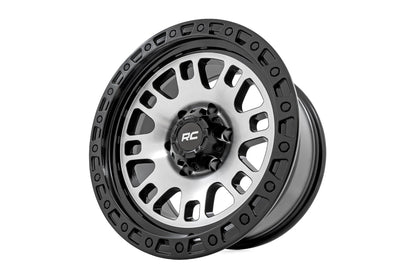 Rough Country 82 Series Wheel | One-Piece | Machined Semi Gloss Black | 18x9 | 6x5.5 | -12mm - Image 4