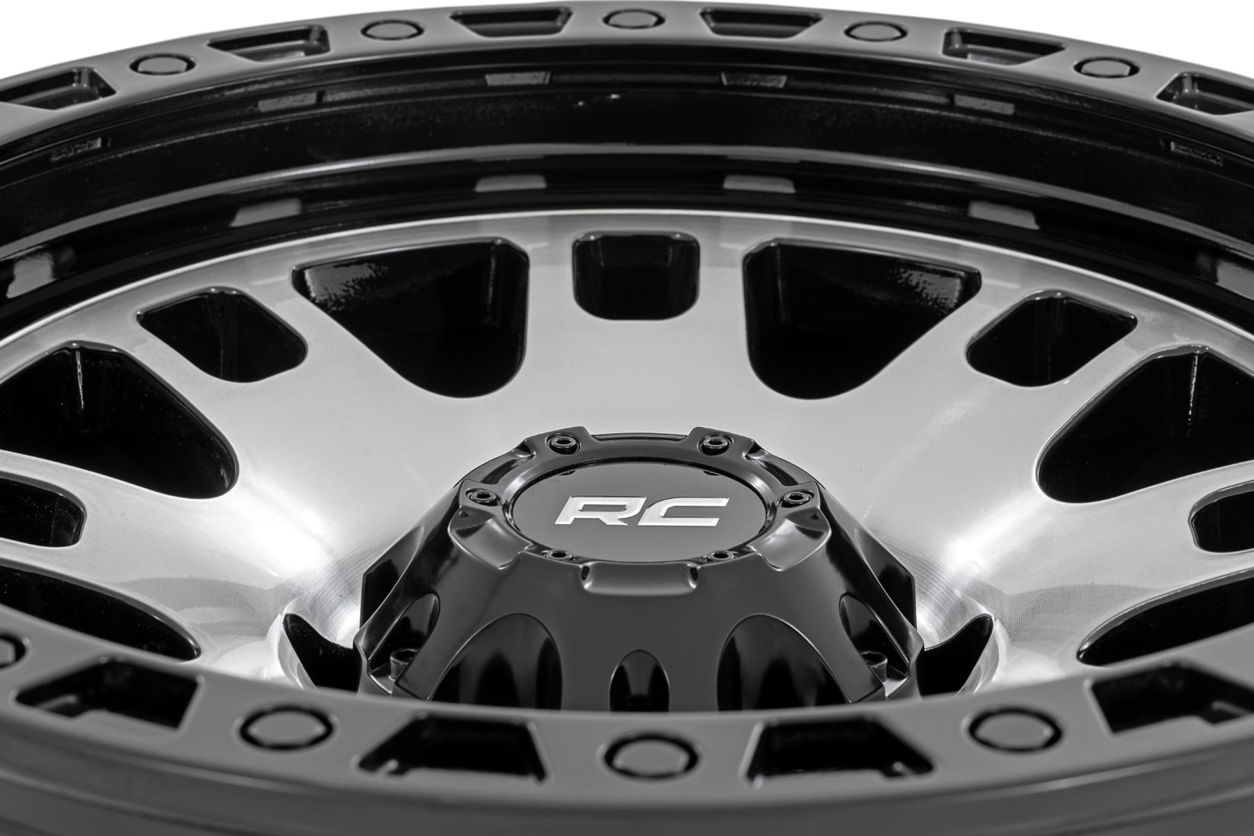 Rough Country 82 Series Wheel | One-Piece | Machined Semi Gloss Black | 17x9 | 5x5 | -12mm - Image 3