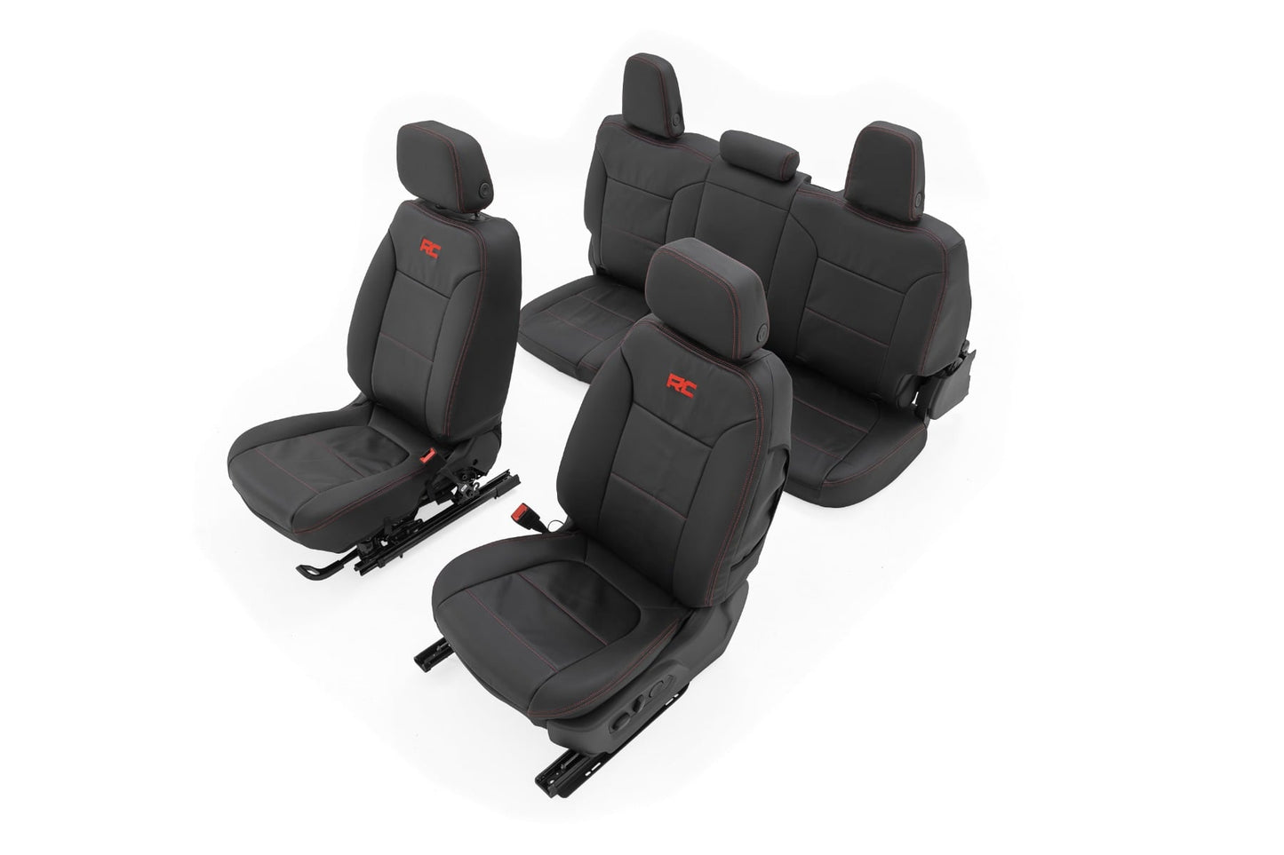 Leather Seat Covers | FR Bucket | RR 60/40 | Chevy/GMC Sierra 1500 (19-26)/Silverado 1500 (19-26) - Image 5