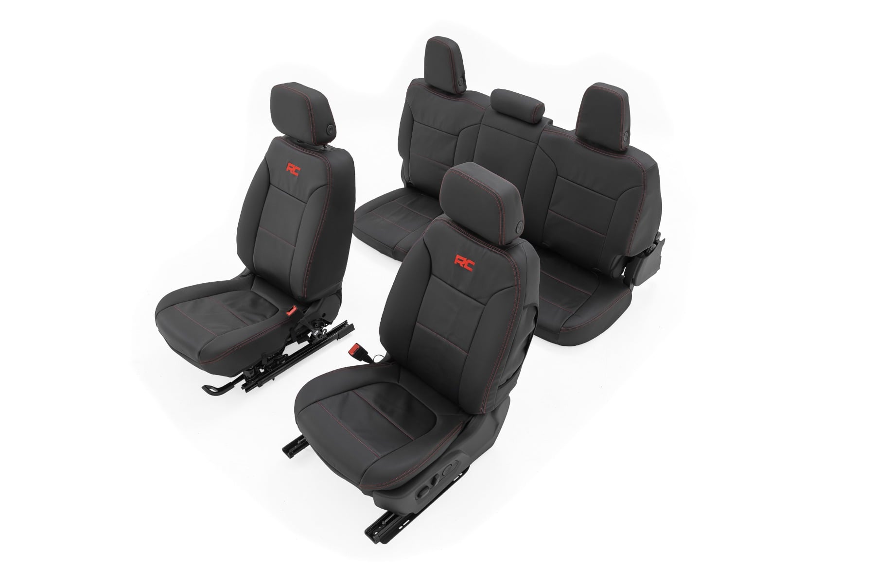Leather Seat Covers | FR Bucket | RR 60/40 | Chevy/GMC Sierra 1500 (19-26)/Silverado 1500 (19-26) - Image 5