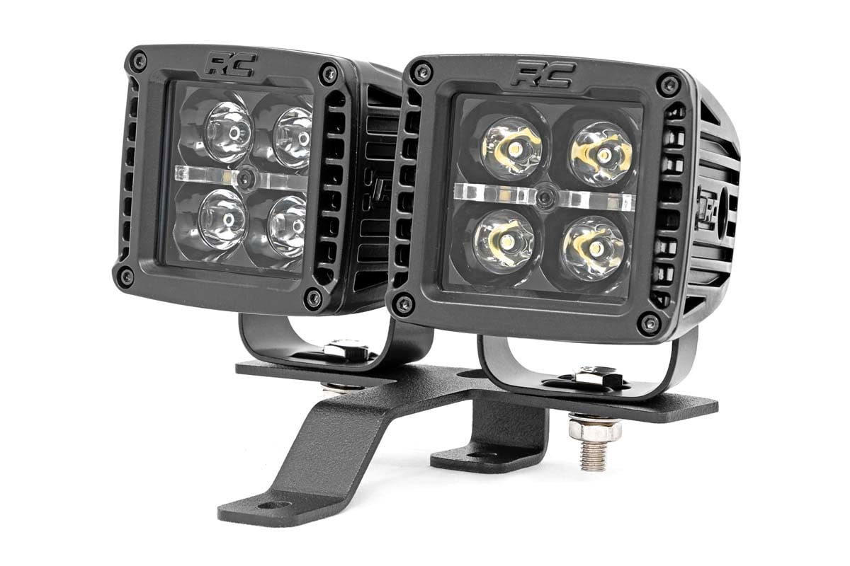 Quad LED Light Kit | Cowl Mount | 2" Black Pairs | Spot | Jeep Gladiator JT/Wrangler JL (18-26) - Image 2
